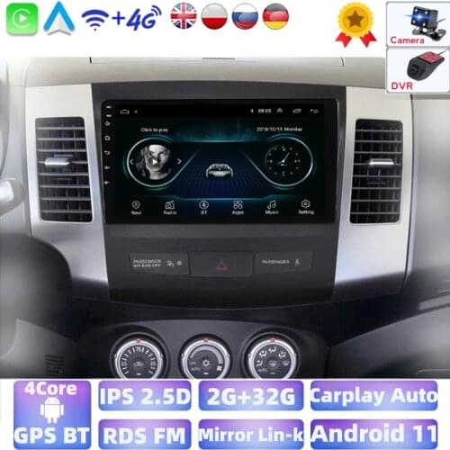 WiFi 2din Android Car Radio Multimedia Player Navigation GPS For Mitsubishi Outlander Xl 2 2005-2012 Head Unit