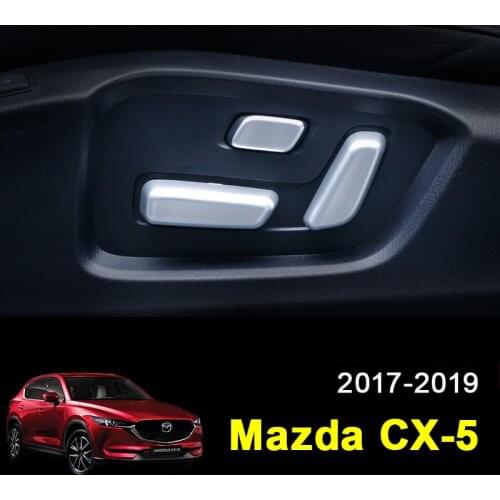 Car Seat Adjustment Switch Knob Button Control Covers Trims Interior Molding For MAZDA CX-5 CX5 CX 5 2017 2018 2019 Accessories