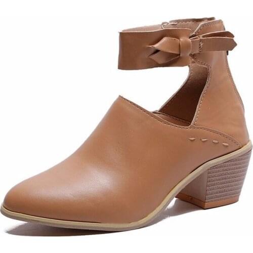 Large Size 35-43 New Womens Heel Shoes Fashion Workplace Pointed Tip Zipper Lady Style 5CM Classic Cute Womens Shoes B23-08