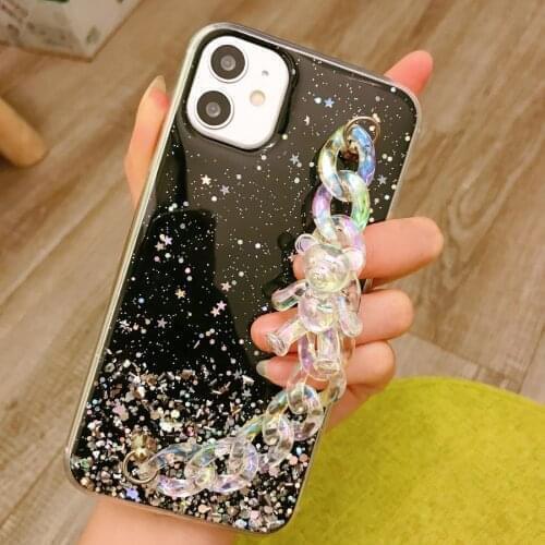Clear Wrist Chain Bracelet Phone Case For Samsung Galaxy A11 A31 A41 A51 A71 A01 Core A10 A20 A20E A30 A30S A40 A50 A70 Cover