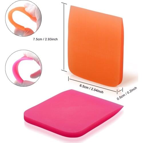 EHDIS 1/2/4pcs Automotive Wash PPF Rubber Scraper Tools Carbon Fiber Wrapping Shovel Cleaning Window Vinyl Squeegee Car Supplies