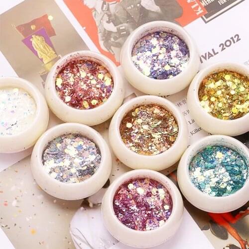 Mermaid Glitter Powder Glittering 3D Chameleon Color Sequins Discoloration in Case of Light Nail Art Decoration Nails Accessorie