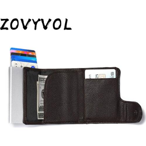 ZOVYVOL Rfid Card Holder Men Wallets Money Bag Male Vintage Black Short Purse 2021 Small Leather Slim Wallets Mini Wallets Thin