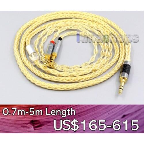 LN006802 2.5mm XLR 4.4mm High Definition 99% Pure Silver Earphone Cable For Denon AH-D7200 AH-D5200 AH-D9200 3.5mm Headphone pin