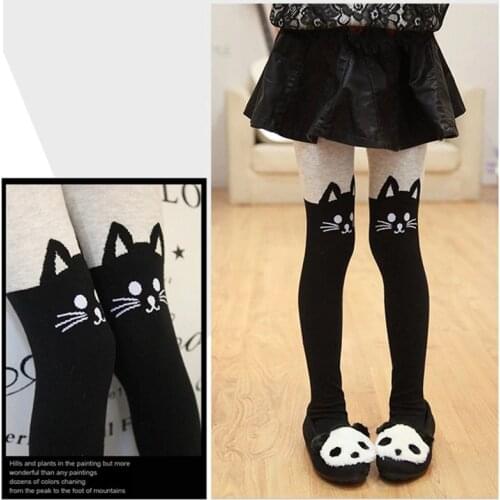 Cute Cartoon Tights for Girls Summer Cotton Baby Girl Pantyhose Knitted Kids Stockings Elastic Infant Clothing Suitable 3-12 Yrs