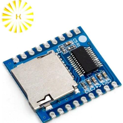 Mini MP3 Player Module Serial Control MP3 Player Audio Voice Module Board Support SD Card TF Card U Disk Connector