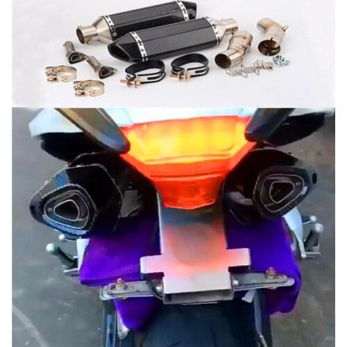 Motorcycle modified exhaust pipe muffler LOGO exhaust with DB KILLER Suitable for 848 evo 1198 1098 848 middle section