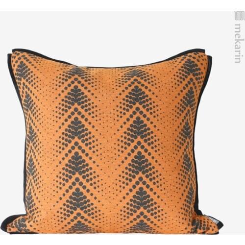 Soft decoration model room living room sofa pillow kid room yellow knitted polka dot pattern square pillow bedroom pillow