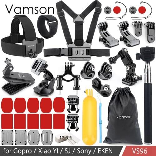 Vamson for Gopro accessories set for go pro hero 6 5 4 3+ kit mount for Xiaomi for yi 4k for Eken camera tripod VS96