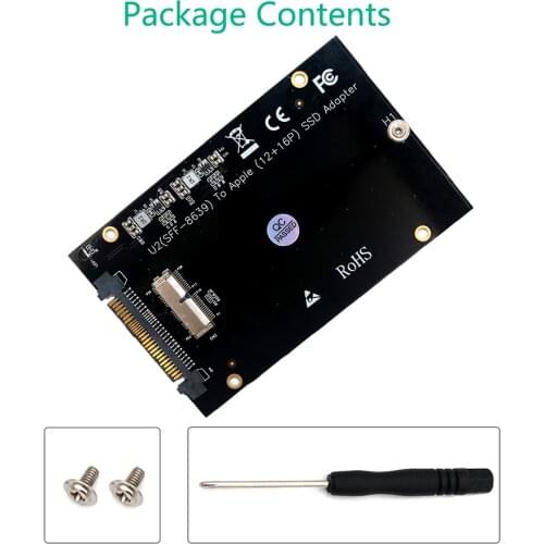 PCIe SSD to SFF-8639(U.2)Adapter Card for 2013 2014 2015 2016 2017 MacBook Air Pro Retina SSD (Not SATA Interface )