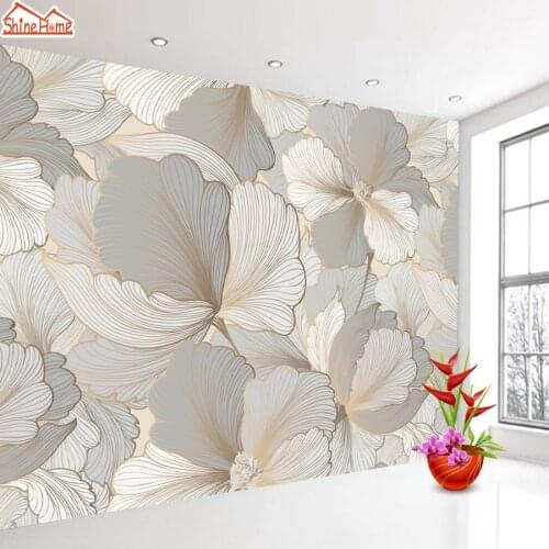 Custom Any Size Abstract Leaf 3d Murals Wallpaper Flower Photo Wall Prints Living Room Decor Wall Backdrop Rolls Papel De Parede