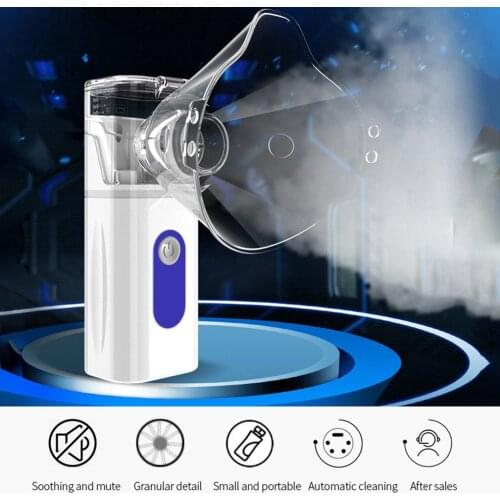 Portable Handheld Compressed Inhale Nebulizer Atomizer Adult Children Home Medical Mini Silent Ultrasonic Nebulizer Health Care