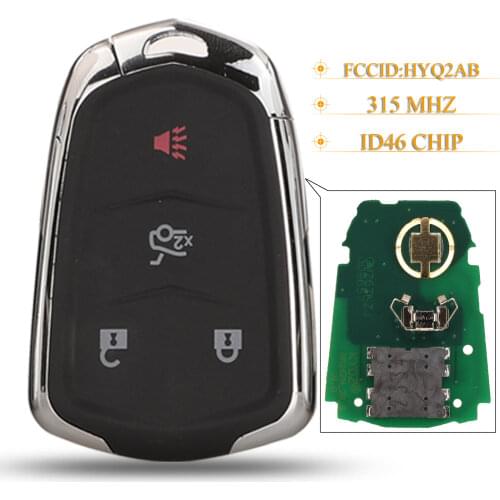 Kutery 4/5Butttos Smart Remote Car Key 315/433Mhz ID46 Chip For Cadillac XTS CTS CT6 ATS 2014-2019 FCC ID: HHYQ2AB/HYQ2EB