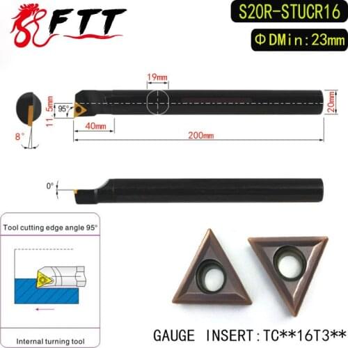 S20R-STUCR16 95 Degrees Internal Turning Tool Holder For TCMT16T304 Insert Internal Boring Bar Lathe Machine