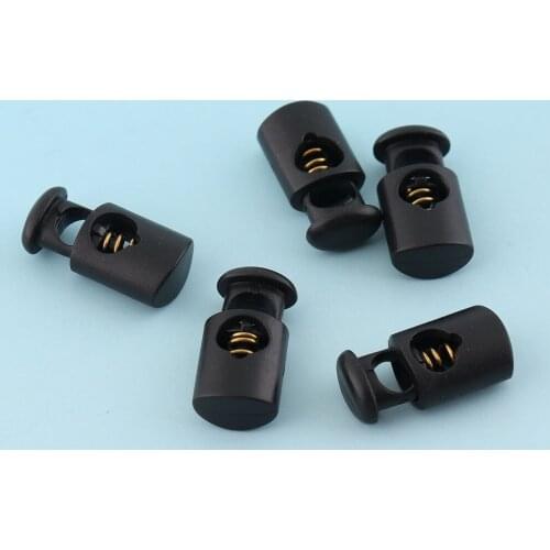 Rope Cord Stopper Mini Cord adjuster Black Cord Locks cord Toggle Cord End Stopper Round Cord Toggle Lock Cord ends Rope toggle