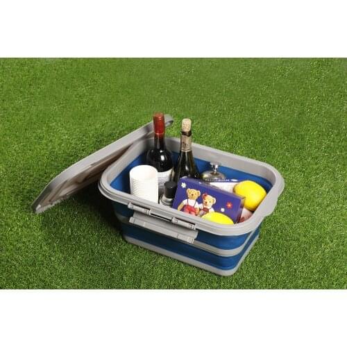 Folding (17L) storage box Vehicle use collapsible laundry basket Finishing box Outdoor travel suitcase Z008