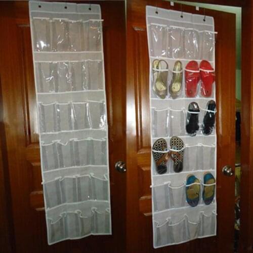 24 Pocket Shoes Storage Organizer Folding Hanging Sundry Space Saving Closet Wardrobe Home Hang Bags Household Suppliers Tools