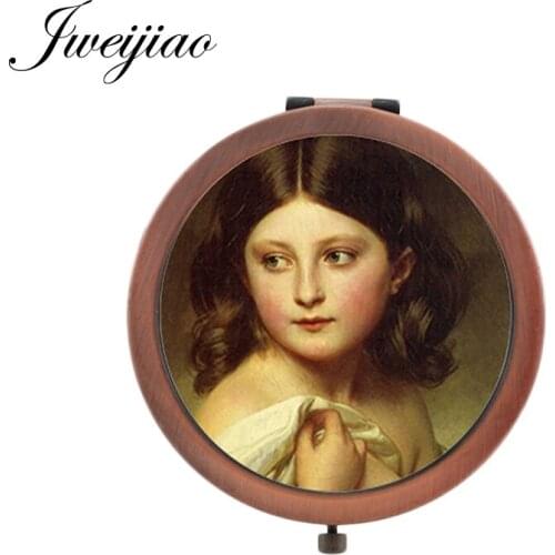 Youhaken DIY vintage ART Pictures Printing Portable mirror Famous paintings Portrait of character Compact mirror PE30