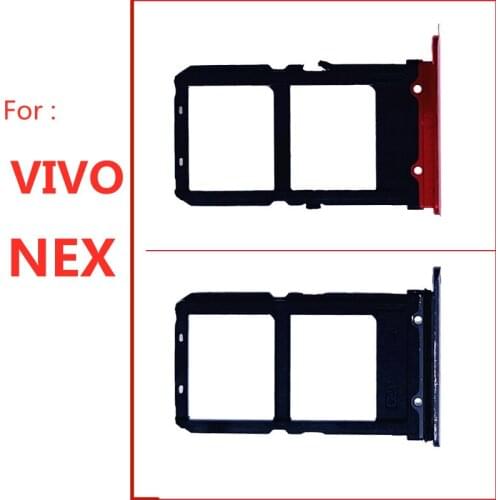 1pcs Sim Card Tray Holder For VIVO NEX Sim Micro Reader Card Slot Adapters For NEX Card Socket Repair Parts