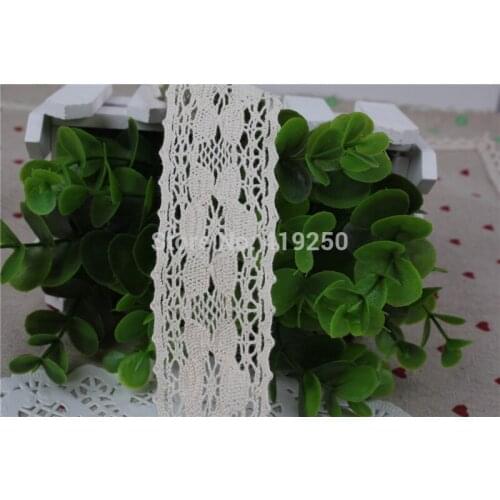 100Yard 38mm 100% Cotton Lace COTTON CLUNY LACE TRIM - LOVELY DESIGN~NATURAL wholesale