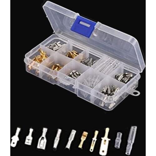 150pcs 2.8MM 4.0MM 4.8MM 6.3MM Male And Female Car-shaped Spade Connector Joint Crimp Terminal Insulation Seal For Car Motorcycl