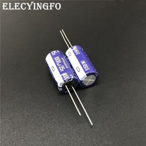 2Pcs/20Pcs 1000uF 35V1000uf SPRAGUE 515D Series 13x25mm 35V1000uF High quality Audio Capacitor Aluminum Electrolytic Capacitor