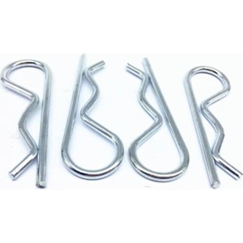 2pcs M1.5-M2 galvanized opening pins wave hairpin pin elasticity lock plug dowels positioning R shape dowel 35mm long