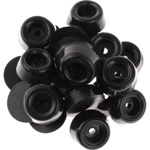 20 Round Furniture Foot Pads Anti Slip PVC Feet Grippe Covers Table Chair Legs Protector Cabinet Stool Leg End Mat Home Hardware