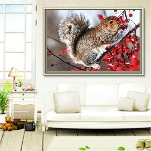 Diamond Embroidery Diy Diamond Painting Cross Stitch Kits Diamond Mosaic Squirrel Full Square Diamond Embroidery AD027