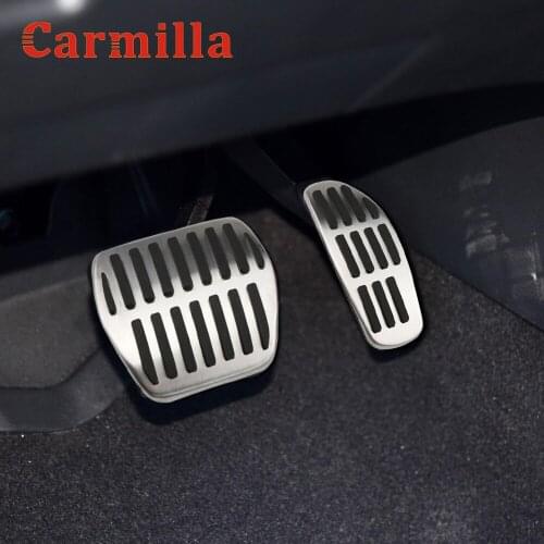Carmilla Car Pedals for Nissan Juke 2020 2021 Accessories AT MT Brake Gas Cluth Pedal Protection Cover Stainless Steel