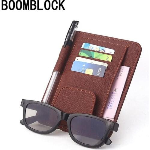 Car Sun Visor Organizer Tool Card Storage Bag For Ford Focus 2 3 VW Passat B6 B5 B7 B8 Toyota Avensis Skoda Rapid Fabia