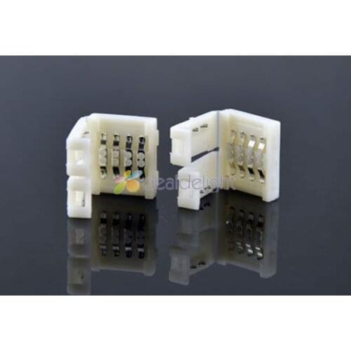 Free Shipping! 20pcs 10mm Strip to Strip 4 PIN PCB Connector for 5050 RGB LED Strip No Welding Easy to install