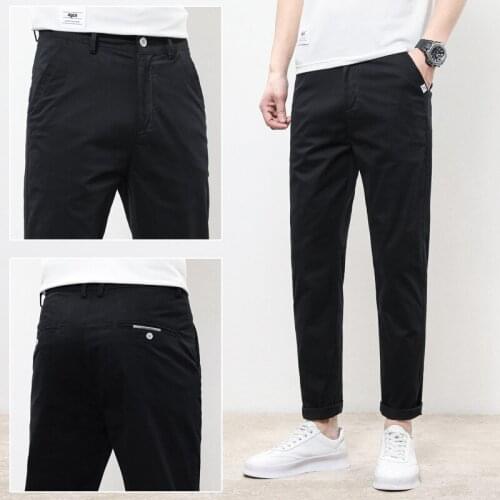 5 Colors New Spring and Summer Mens Slim Casual Pants Fashion Business Cotton Brand Thin Trousers Classic Style