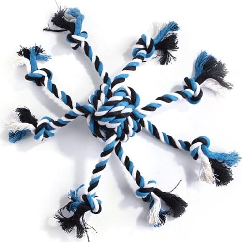 Teeth Cleaning Dog Toy 2021 New Durable Non-toxic Interactive Chew Cotton Rope Pet Toys Labrador Training Molar Dogs Gift