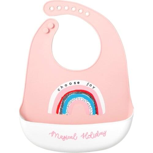 Baby Bibs Waterproof No-wash Silicone Bib Feeding Baby Newborn Cartoon Aprons Adjustable Burp Cloths Baby Stuff