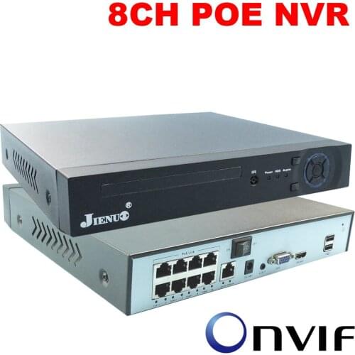 HD 8CH 48V POE NVR CCTV Surveillance Security System Network Video Recorder for 720P 1080P 3MP 4MP 5MP Onvif HD IP Camera XMEye