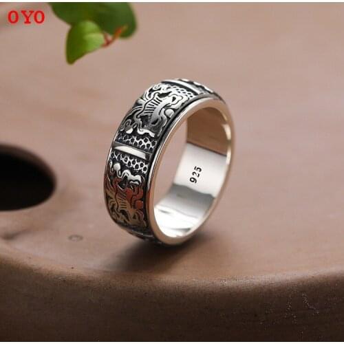 925 Thai Silver Rotating Eight Treasure Ring