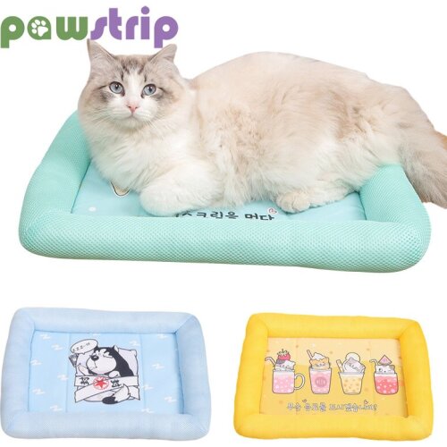 Summer Pet Dog Bed with Medicine Bag Oxford Cloth Dogs Cooling Mat Soft Breathable Knnel for Small Large Dogs Puppy Sofa Cushion