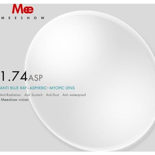 1.74 (0.00~-12.00) Prescription lens anti blue ray CR-39 Resin Glasses Lenses Myopia Hyperopia Presbyopia Optical Lens