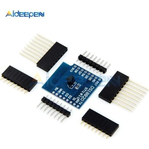 DS18B20 Temperature Sensor Module For WeMos D1 Mini Wifi Extension Board With XI/O ADC Pin For Arduino IDE Programming