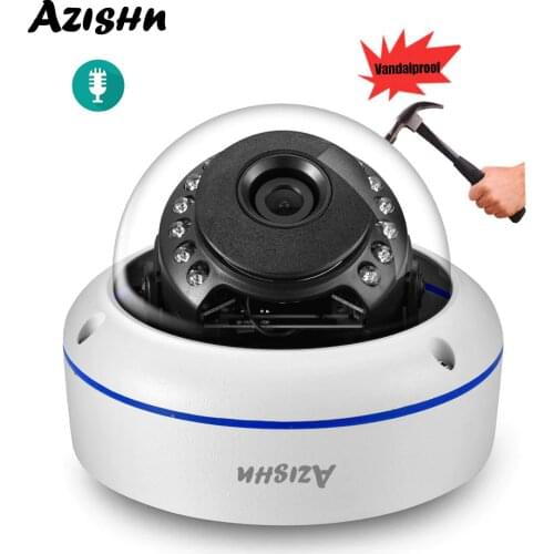 NEW Audio IP Camera H.265+ 5MP 2592X1944P Vandalproof Outdoor/indoor Dome 2MP/3MP 15IR leds XMEye Motion detect CCTV CAM