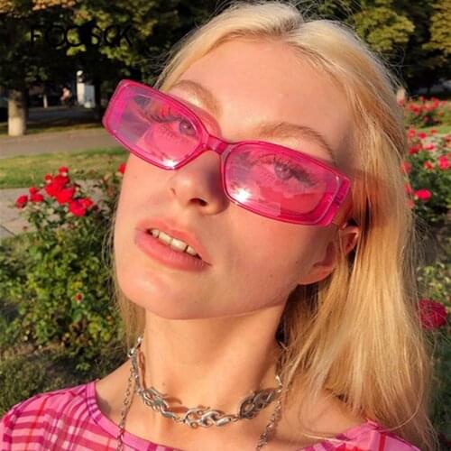 FOOSCK Newest Square Women Cateye Vintage Red Sunglasses Brand Designer Retro Cat Eye Sun Glasses Female Lady Sunglass UV400