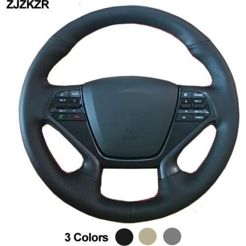 Car Auto Steering-Wheel Cover For Hyundai Sonata 9 2015 - 2017 (4-Spoke) Volant Braid on the Steering wheel Funda Volante 2016