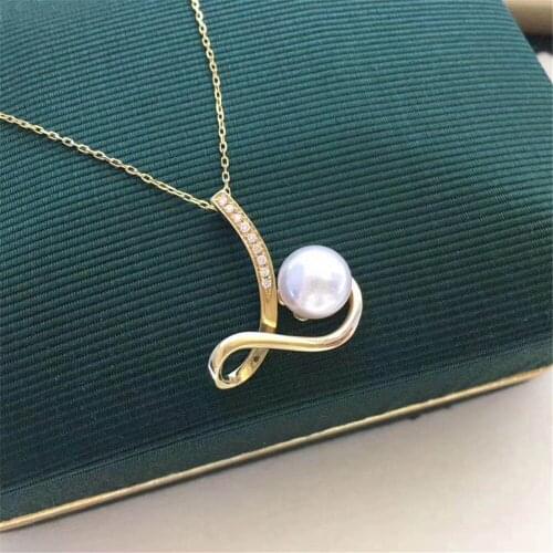 1PCS S925 Sterling Silver Pearl Tray Charm Connector Bail Pendant Clasp DIY Necklace Jewelry Making Accessories