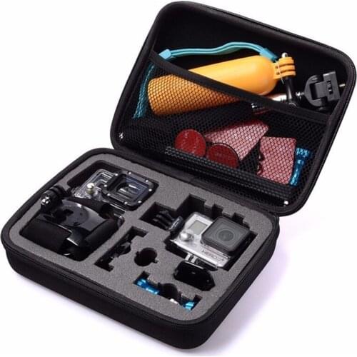 Portable Case Storage Box For GoPro Hero 7/6/5/4/3+ Xiaomi YI 4K Plus SJCAM sj4000 EKEN H9 Sports Action Cameras-Medium Bag