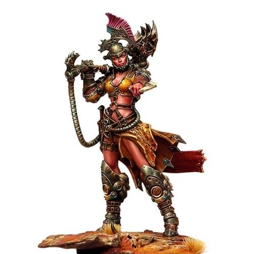 Assembly Unpainted Scale 1/24 75mm Full body armor of the female warrior figure Historical Resin Model