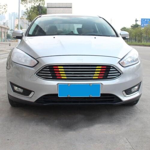 15PCS Car Grill ABS Sticker For Ford Focus 2015 2016 2017 Sedan Mondeo 2013-2019 3Color