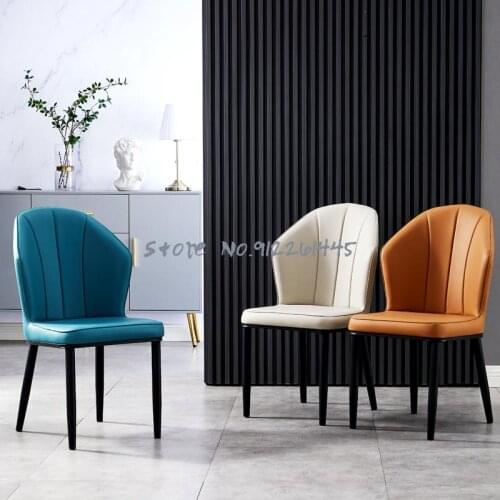Chair Home Nordic Dining Chair Backrest Desk Chair Makeup Manicure Stool Hotel Negotiation Iron Art Chair Dining Table Chair