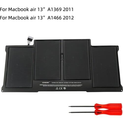 SZTWDONE A1405 New Laptop battery For APPLE MacBook Air 13 Inch A1369 2011 A1466 2012 7.3V 50WH 6700mAh