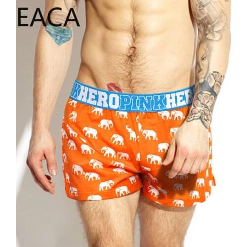 Pink Heroes High Quality Men Boxer Shorts Cotton Underwear Casual Sleep Underpants Fashion Printed Comfortable Homewear Panties